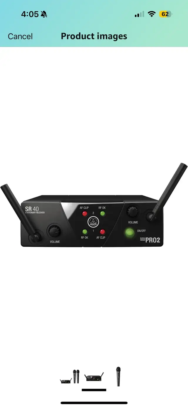 AKG Pro Audio Wireless Microphone System in Pro Audio & Recording Equipment in Mississauga / Peel Region - Image 4