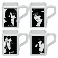 Ensemble Beatles de 4 tasses carré 12oz Album Blanc $69.97+taxes