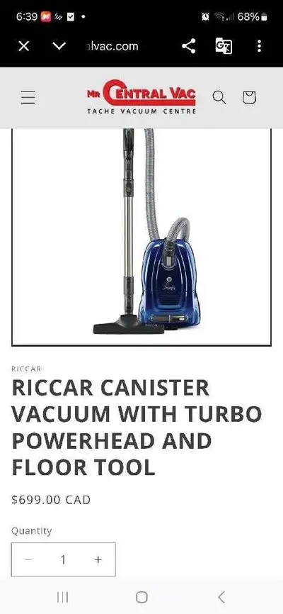 Riccar Canister Vacuum, View more
