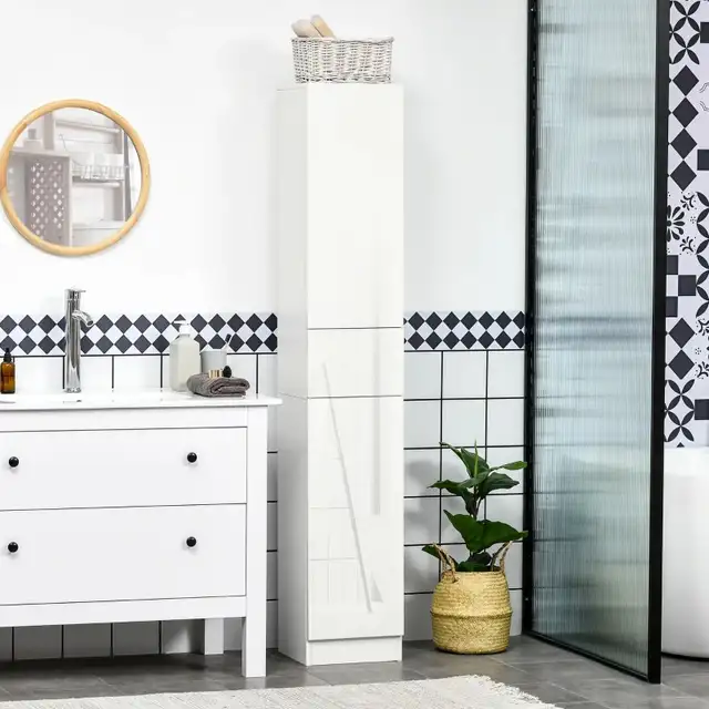 kleankin 66.9" Tall Bathroom Cabinet, Narrow Bathroom Storage in Storage & Organization in Markham / York Region - Image 8