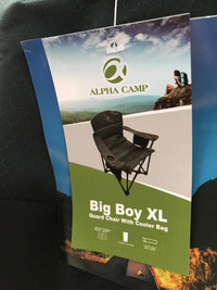 NEW ALPHA CAMP Oversized Heavy Duty 450LBS Lawn Chair Cooler Bag