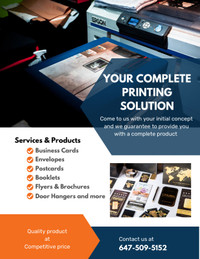 Printing - Business cards, brochures, flyers etc