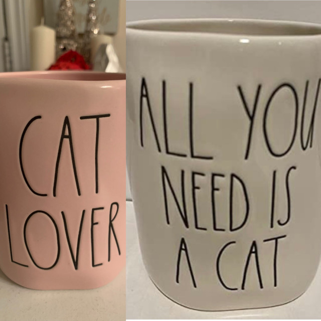 Rae Dunn cat mug set  in Accessories in Markham / York Region