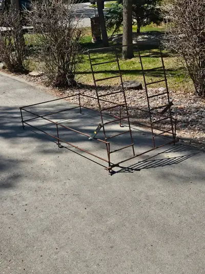 small flat bed trailer frame and ramps, 38" x 68" $35 obo