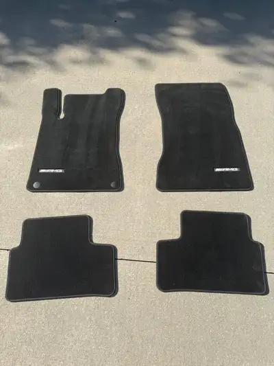 Genuine Mercedes AMG black velour car mats, set of 4 Designed for the Mercedes A- class W177 platfor...
