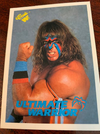 RARE 1990 WWF ULTIMATE WARRIOR CARD #127 WRESTLING CARD ROOKIE