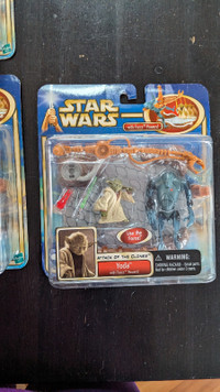 Star Wars Attack of the Clones Yoda and C-3PO Sets - NEW in Box