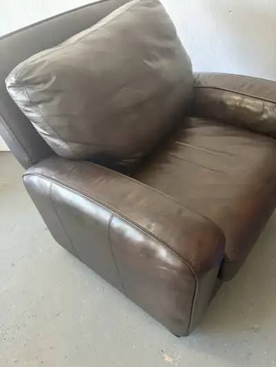 Brown Leather Recliner Chair - Excellent Conditi, View more