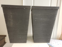 A set of 2 - 22.5”H Keter Square Base Planters $40 each