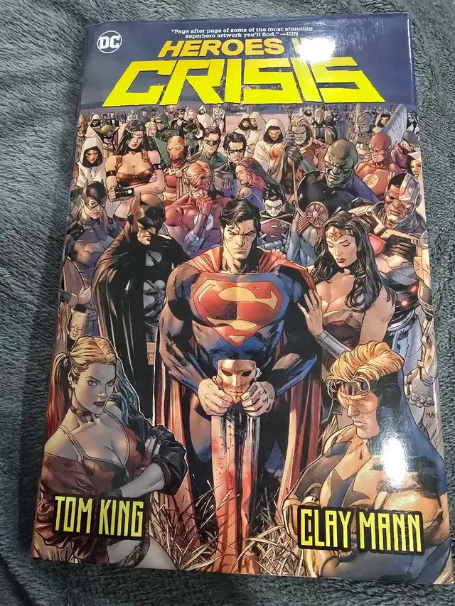 Heroes in Crisis Hardcover comic by Tom King