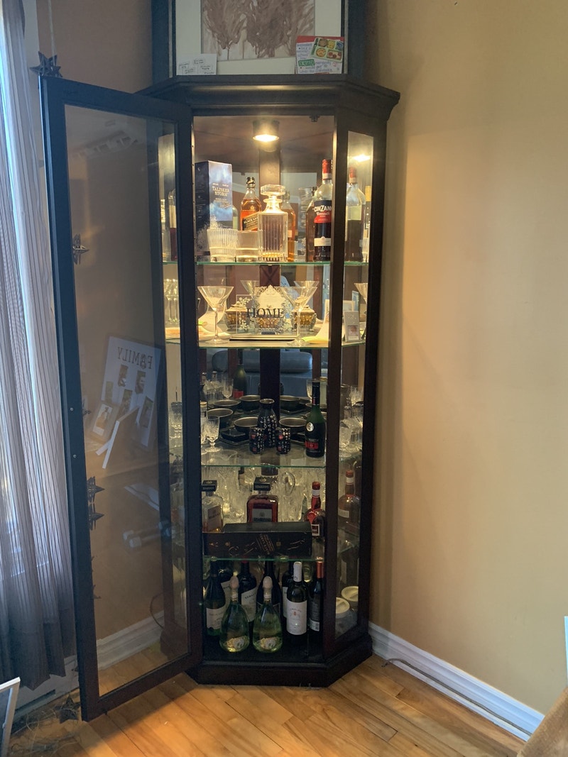 Meuble en bois de coin / Corner Bibliothèques et étagères