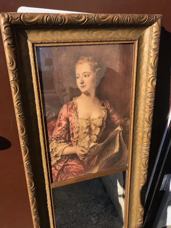 3 ALL ORIGINAL ANTIQUE WALL / DRESSER MIRRORS - DECORATED TOPS in Arts & Collectibles in Mississauga / Peel Region - Image 9