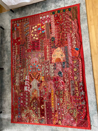 Double Bed cover - handmade Indian decorative textile art