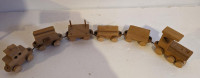 Childen's Wooden Train -6 piece set with wooden dowels.  As is.s