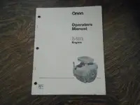 Onan B48G Engine  Operators Manual