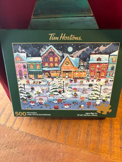 Tim Hortons A Snowy Timbits Night 500  NEW Jigsaw Puzzle 18x24, View more