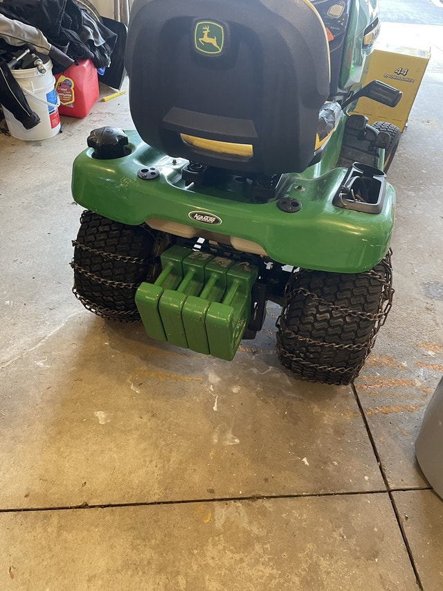 John Deere X300 lawn tractor and snowblower Lawnmowers & Leaf Blowers