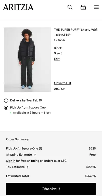 BRAND NEW Aritzia Super Puff Shorty Vest, View more