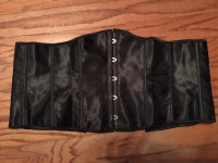 PLUS SIZE black underbust corset (5XL; fits like 2x/3x)