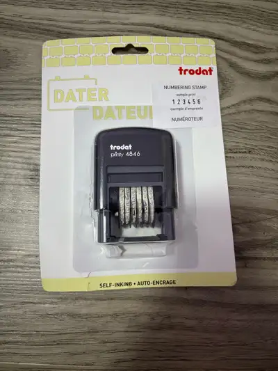 Trodat self inking numbering stamp 6 digits timbre numéroteur, View more