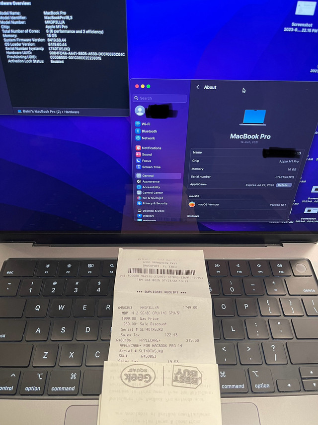 MacBook Pro 2021 M1 Pro in Laptops in Ottawa - Image 4