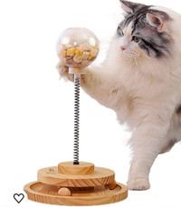 Marchul Cat Ball Toy, Cat Treat Dispenser Toy with Track Ball, I