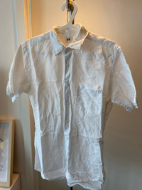 Uniqlo Linen white shirt for men short sleeve