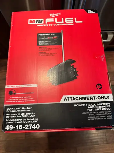 Milwaukee M18 Fuel QUIK LOC Rubber Broom Attachment, View more