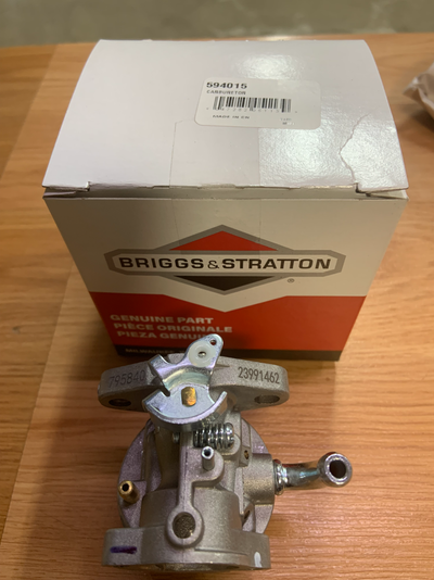 New never used Briggs Carburetor Part #594015. Fits models 15C100 snow series engines but may fit ot...