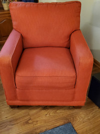 Over-sized Orange Chair made by LaZboy