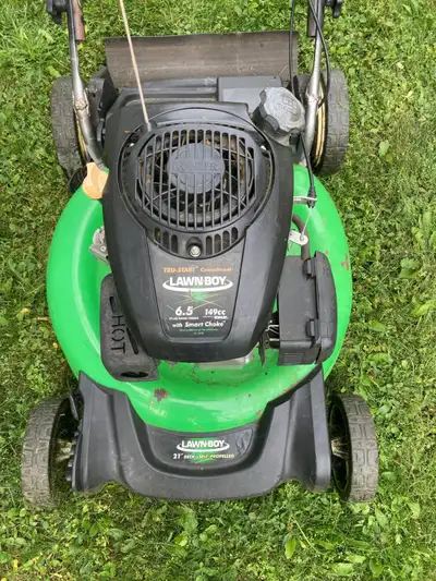A lawnmower for sale, View more