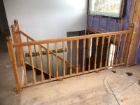 Solid oak railing 