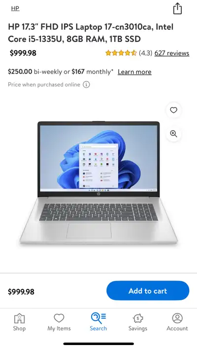 HP 17.3" FHD IPS Laptop 17-cn3010ca, Intel Core i5, View more