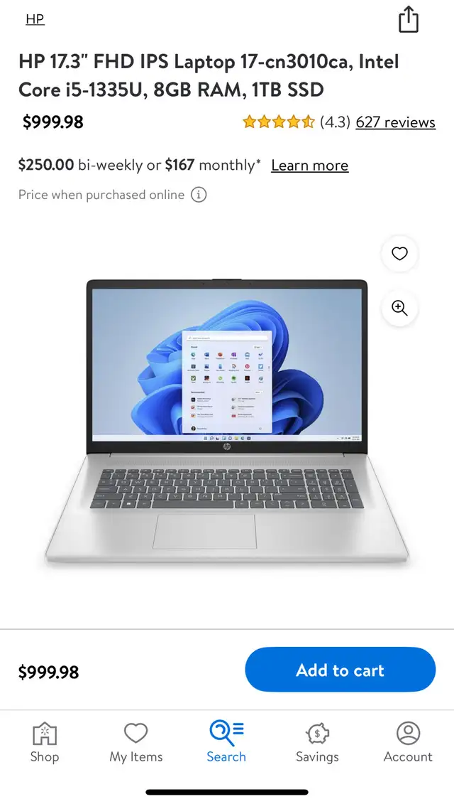 HP 17.3" FHD IPS Laptop 17-cn3010ca, Intel Core i5 in Laptops in Kingston - Image 2