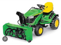 Wanted- Mower with snowblower attachment/side by side with attac