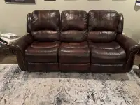 Leather Recliner couch and love seat