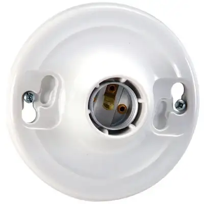 Réceptacle pour ampoule (Socket) blanc, View more
