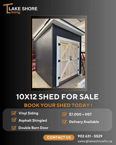 10x12 storage shed Gable roof Shingles roof Vinyl siding $7000+hst