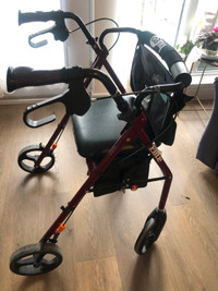 4 wheal walker with seat for elderly
