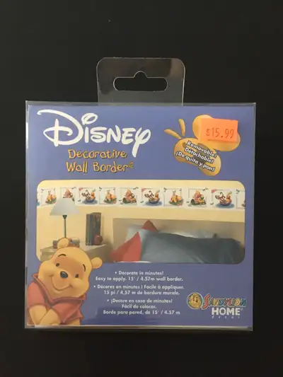 Disney Decorative Wall Border Removable 15’ New $10
