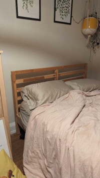 Full/Double Wooden IKEA bed with Slats (TARVA)