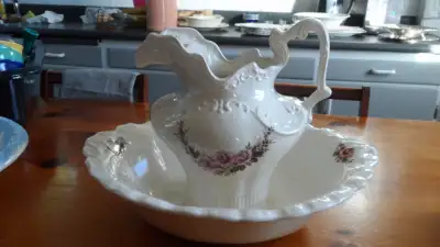 NIGHTSTAND PITCHER AND WASH BASIN, View more