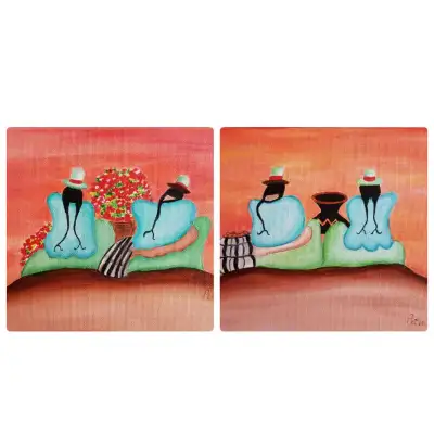 2 canvases 7x10" Women from Peru, View more