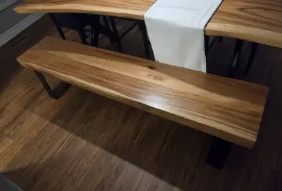 Kitchen Bench - Solid Wood and Metal, View more