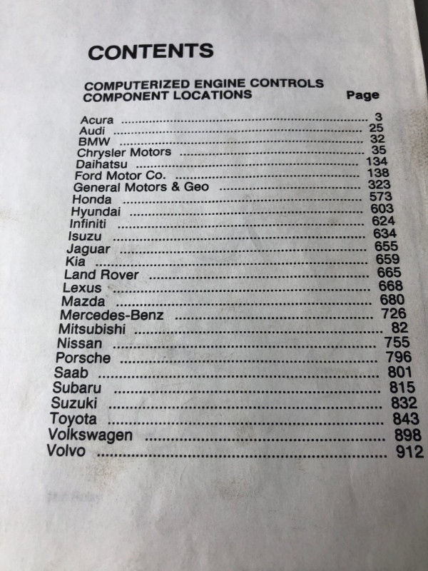 1981-1997 COMPUTERIZED ENGINE CONTROL COMPONENT LOCATOR  #M0115 in Textbooks in Edmonton - Image 3