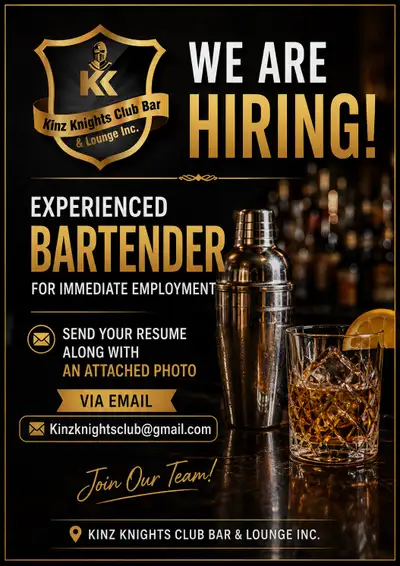 bartender Needed, View more