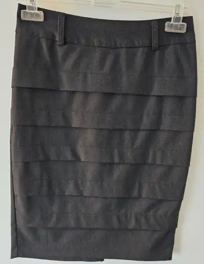 Femme De Carriere Pleated Black Business Casual Skirt, Size Smal, View more