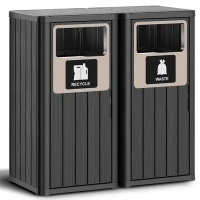 Bifanuo 42-Gal Dual Compartment Trash Can – 2-Pack Waterproof, View more