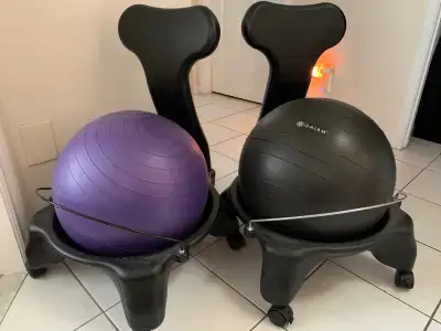 Set of Two GAIAM Classic Balance Ball Chairs, View more