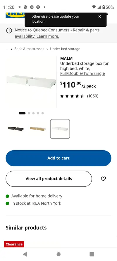 Ikea malm under bed storage, View more